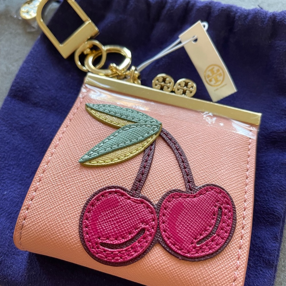 NWT Tory Burch Cherry 🍒 Keychain/ Coin Purse